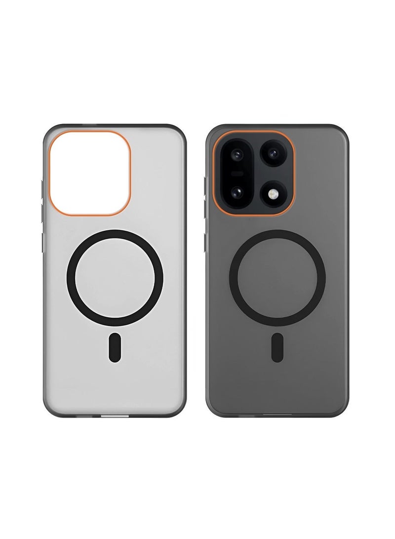 دبليو تيك غطاء هاتف OnePlus 15 5G 2025 شفاف هجين مع ماجسيف وشحن مغناطيسي وحواف مرتفعة للكاميرا ومظهر أنيق (MCMPMN) - أسود - Image 2